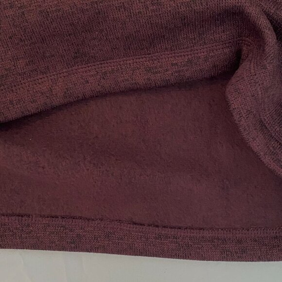 NWT Eddie Bauer Mens fleece 1/4 zip Size Large burgundy athleisure outdoors soft - Picture 8 of 10
